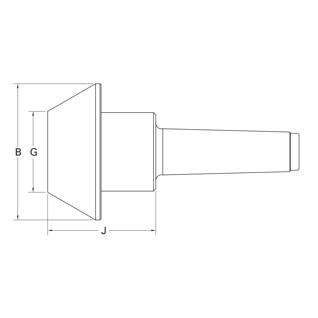 Royal “Oil Country” Big-Bore Bull Head Live Center — 5 Morse Taper - Image 2