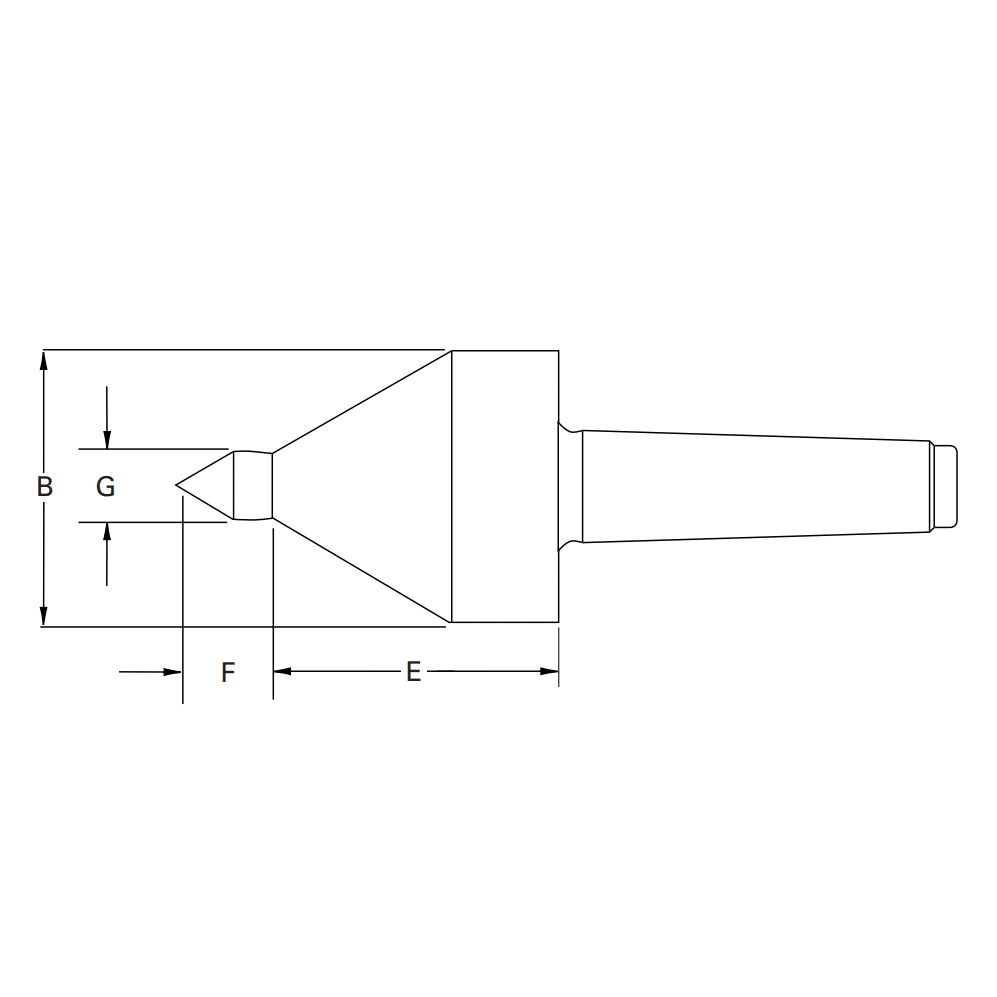 Royal Versa-Turn Live Center — 4 Morse Taper - Image 2
