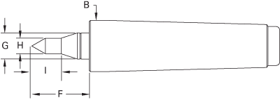 Heavy-Duty CNC Spindle Type Live Center Sizing Schematic