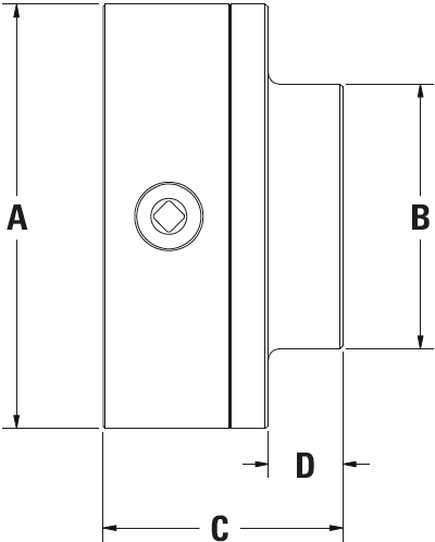 Royal Key Operated Quick-Grip Collet Chuck for Manual Lathes Sizing Schematic